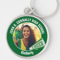 Green Cheerleader Photo High School Spirit