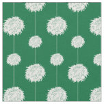 Green Cheerleader Pom Pom Pattern Fabric