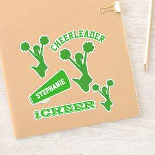 Green Cheerleader Set Sticker
