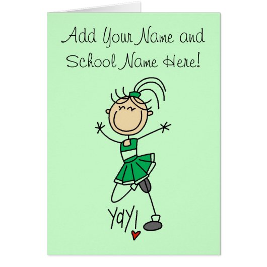 Green Cheerleader Tshirts and Gifts (Front)