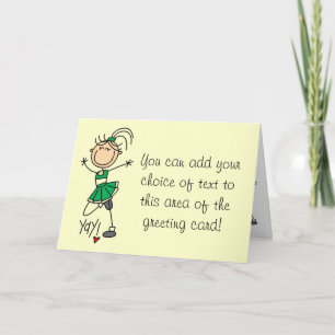 Green Cheerleader Tshirts and Gifts Card
