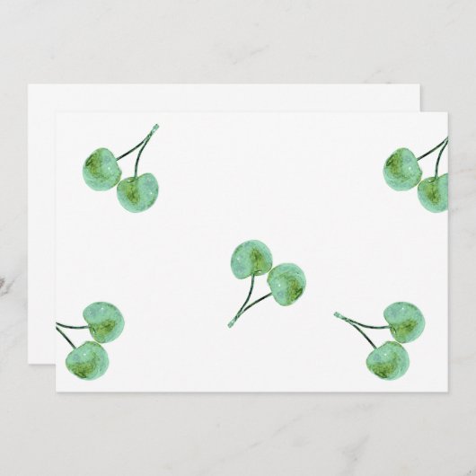 Green Cherry Pattern (Front/Back)