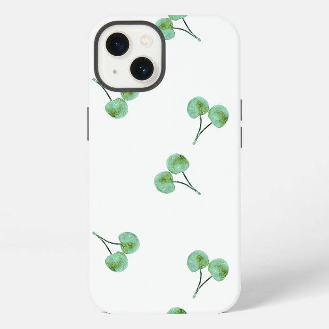 Green Cherry Pattern Case-Mate iPhone Case (Back)