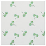 green cherry pattern fabric