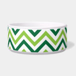 Green Chevron Bowl<br><div class="desc">Awesome chevron pattern. Perfect for any dog or cat.</div>