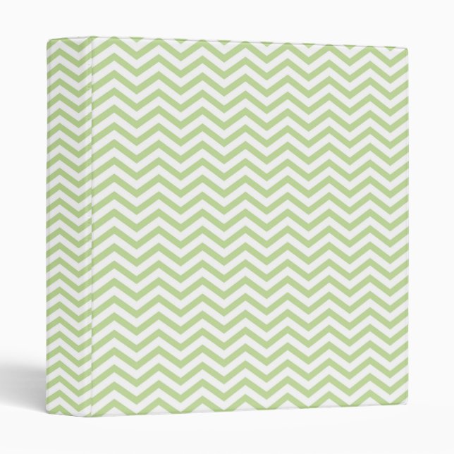 Green Chevron Pattern Binder (Front/Spine)