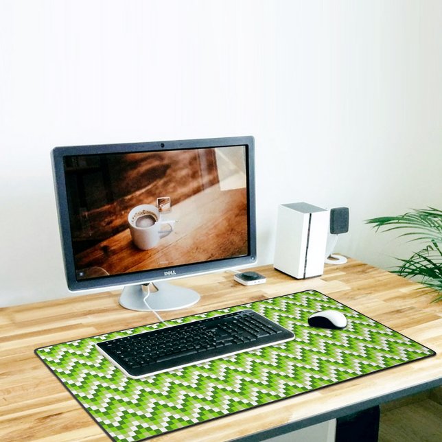 Green Chevron Pattern Desk Mat (Creator Uploaded)