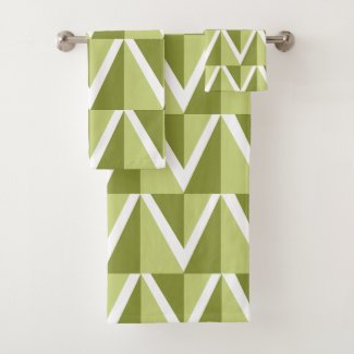 Green Chevron Stripe Pattern