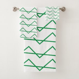 Green Chevron Stripe Pattern 