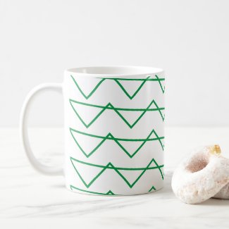 Green Chevron Stripe Pattern