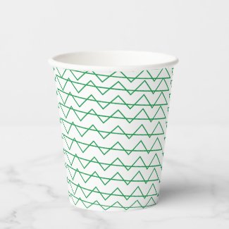 Green Chevron Stripe Pattern Party