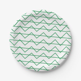 Green Chevron Stripe Pattern Party