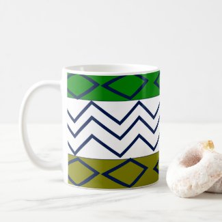 Green Chevron Stripes Geometric