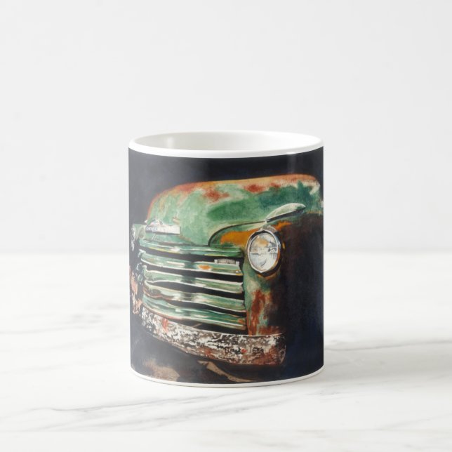 Green Chevy Truck Coffee Mug (Center)