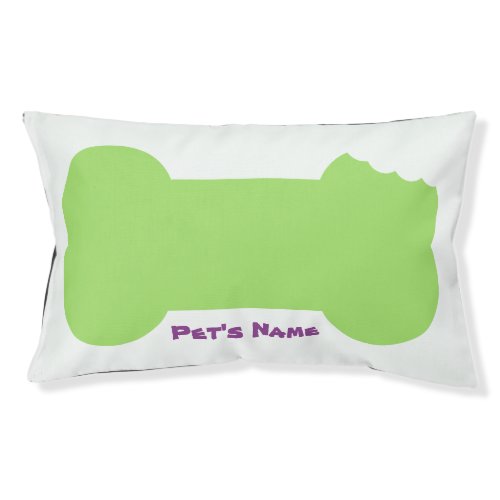 Green Chewed Bone Personalized outdoor Dog Bed