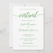 Green Chic Custom VIRTUAL Wedding Invitation (Front)