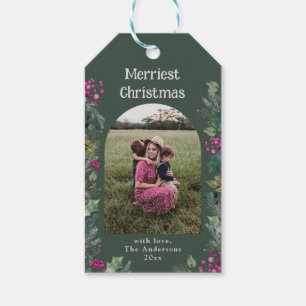 Green Chic Merriest Christmas Gift Tags