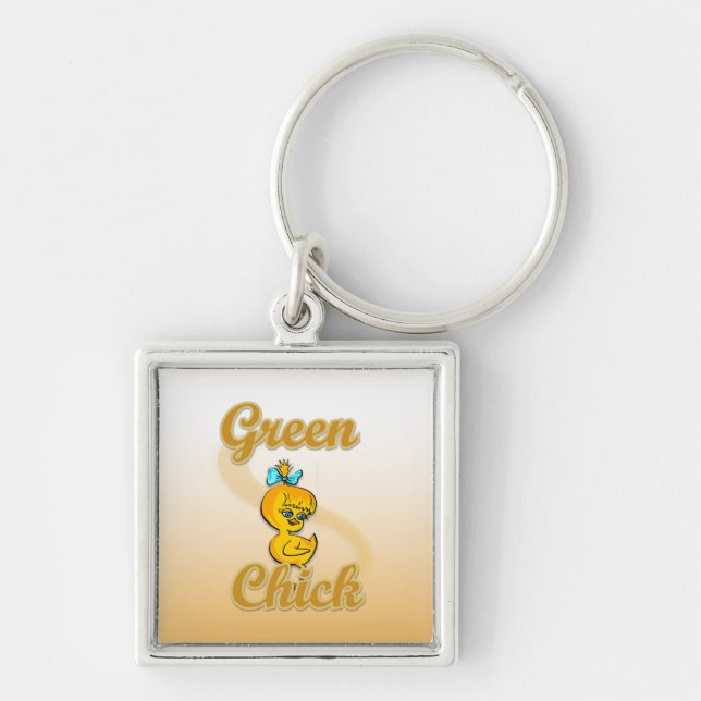 Green Chick Keychain (Front)