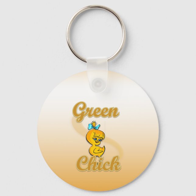 Green Chick Keychain (Front)