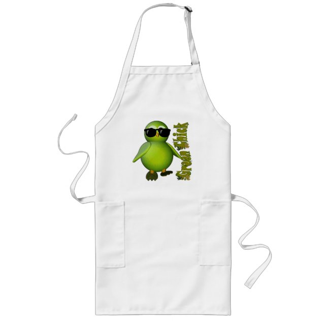 Green Chick Long Apron (Front)