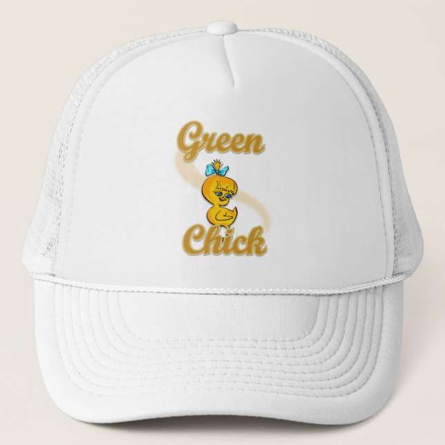 Green Chick Trucker Hat (Front)