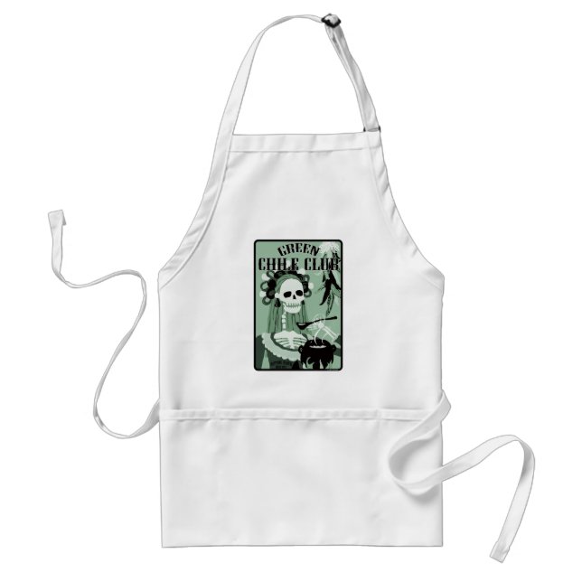 green chile club adult apron (Front)