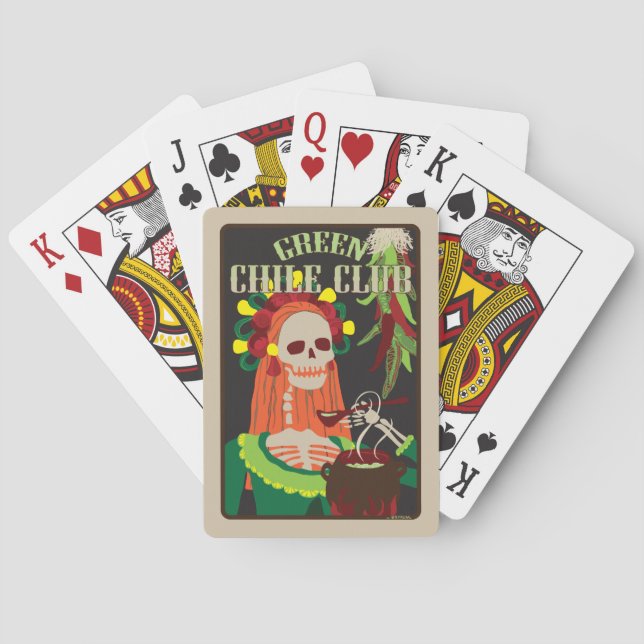 green chile club poker cards (Back)