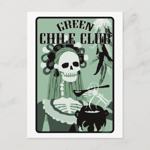 green chile club postcard