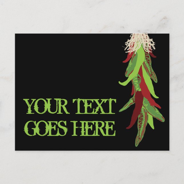 green chile peppers postcard (Front)