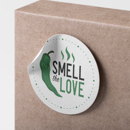 Green Chile Smell the Love Classic Round Sticker