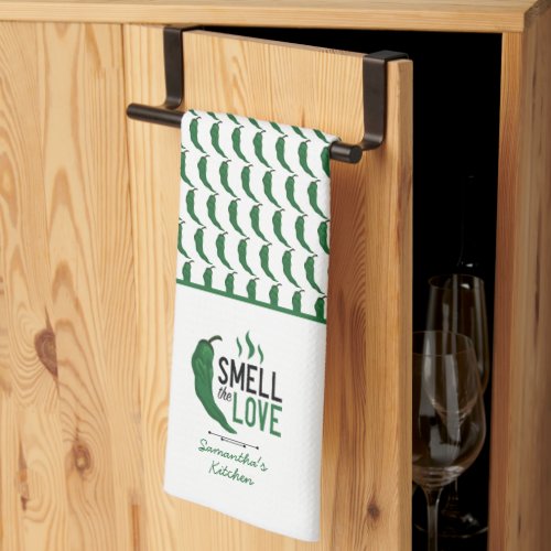 Green Chile Smell the Love Kitchen Towel