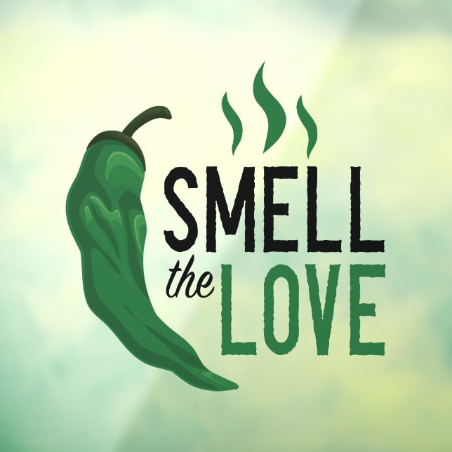 Green Chile Smell the Love Window Cling (Sheet 3)