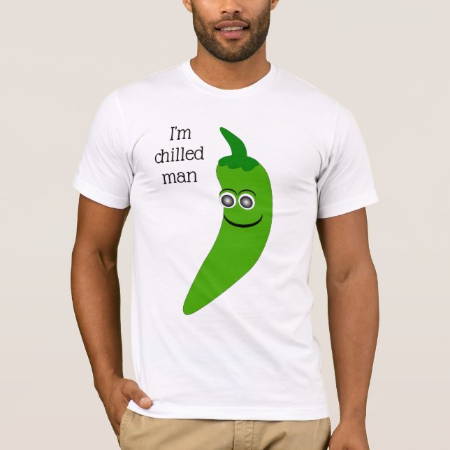 Green Chili Pepper Design Personalised T-Shirt (Front)