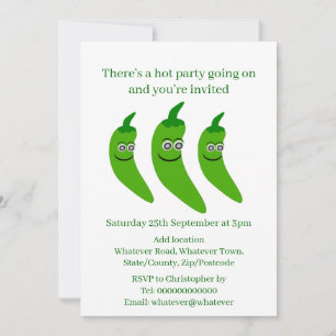 Green Chili Pepper Invitation