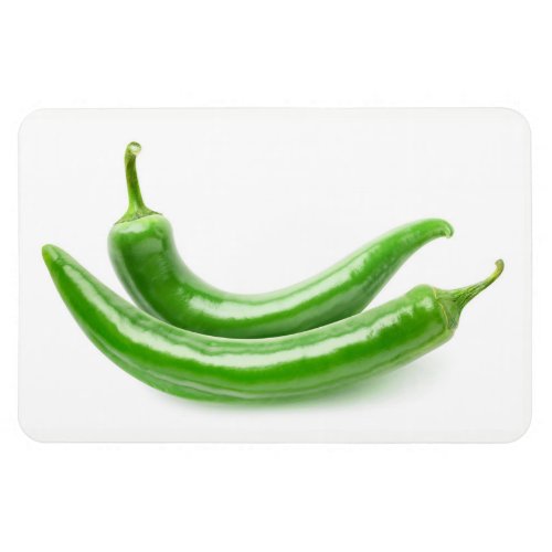 Green chili peppers magnet