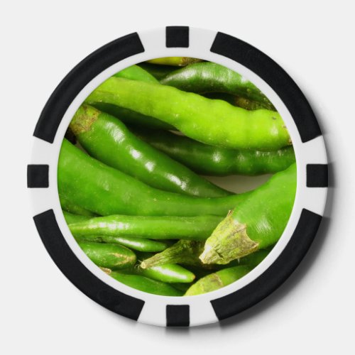 Green Chilis Poker Chips