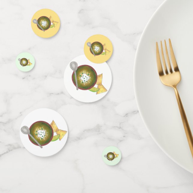 Green Chilli Verde Chili Cookoff Cook-Off Food Confetti (Group)