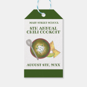 Green Chilli Verde Chili Cookoff Cook-Off Food Gift Tags