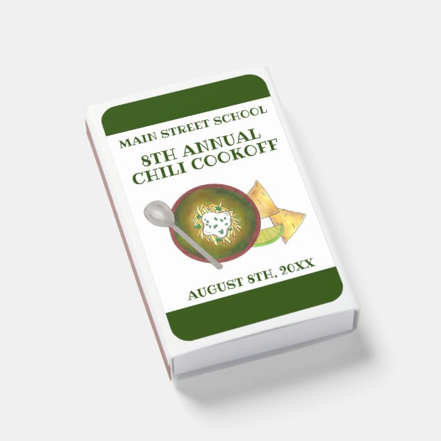 Green Chilli Verde Chili Cookoff Cook-Off Food Matchboxes (Front Closed)