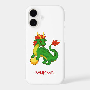 Green Chinese Dragon Custom Name iPhone 17 Case