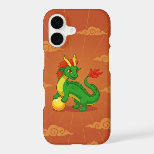 Green Chinese Dragon Custom Name Red iPhone 17 Case