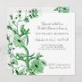 Green Chinoiserie Floral Watercolor Bridal Shower  Invitation
