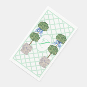 Green Chinoiserie Ginger Jar Jars Topiary Paper Guest Towels