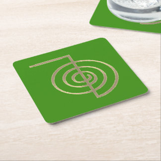 Green Cho Ku Rei Reiki Symbol Coasters
