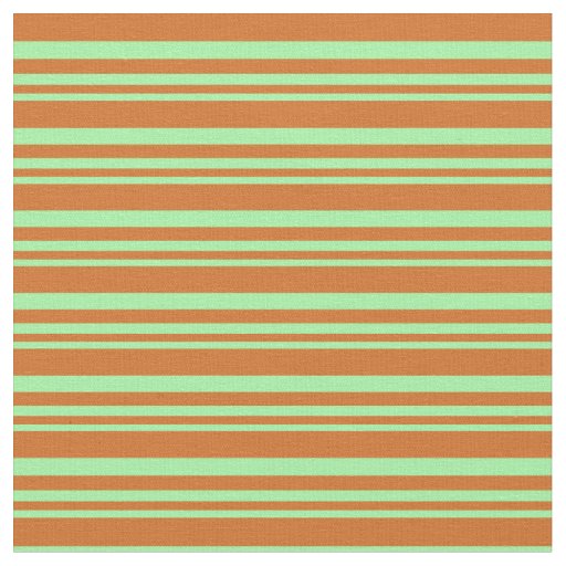 Green & Chocolate Lines/Stripes Pattern Fabric