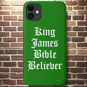 Green Christian Faith King James Bible Believer iPhone 11 Case