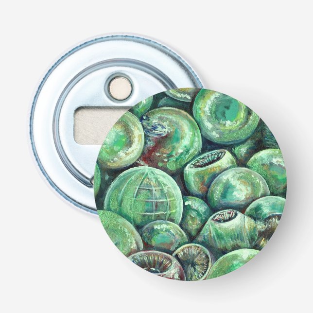 Green Christmas Balls Bottle Opener (Front)
