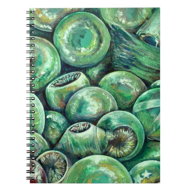 Green Christmas Balls Notebook (Front)