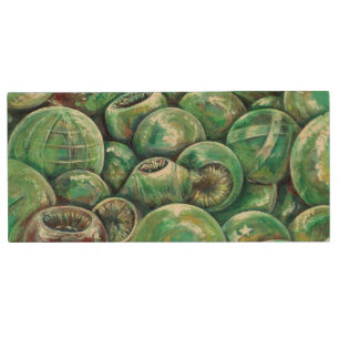 Green Christmas Balls Wood Flash Drive