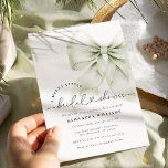 Green Christmas Bridal Shower Invitation<br><div class="desc">Celebrate in festive style with our Green Christmas Bridal Shower Invitation. Featuring a soft sage green bow, this design evokes the warmth and joy of the holiday season with the phrase “A Merry Little Bridal Shower.” The elegant watercolor elements and chic script typography blend modern sophistication with a timeless charm,...</div>